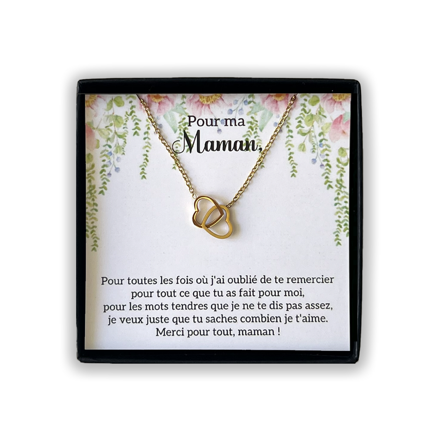 Collier Coeurs Entrelacés - Cadeau Fête des Mères