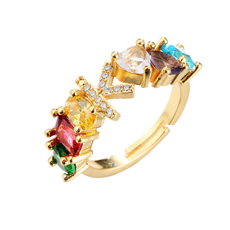 Initial Letter Ring Adjustable