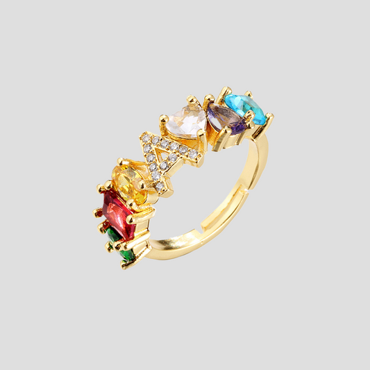 Initial Letter Ring Adjustable