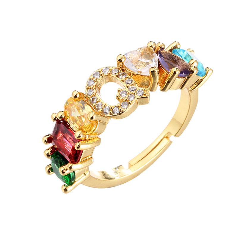 Initial Letter Ring Adjustable