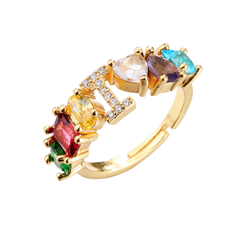 Initial Letter Ring Adjustable