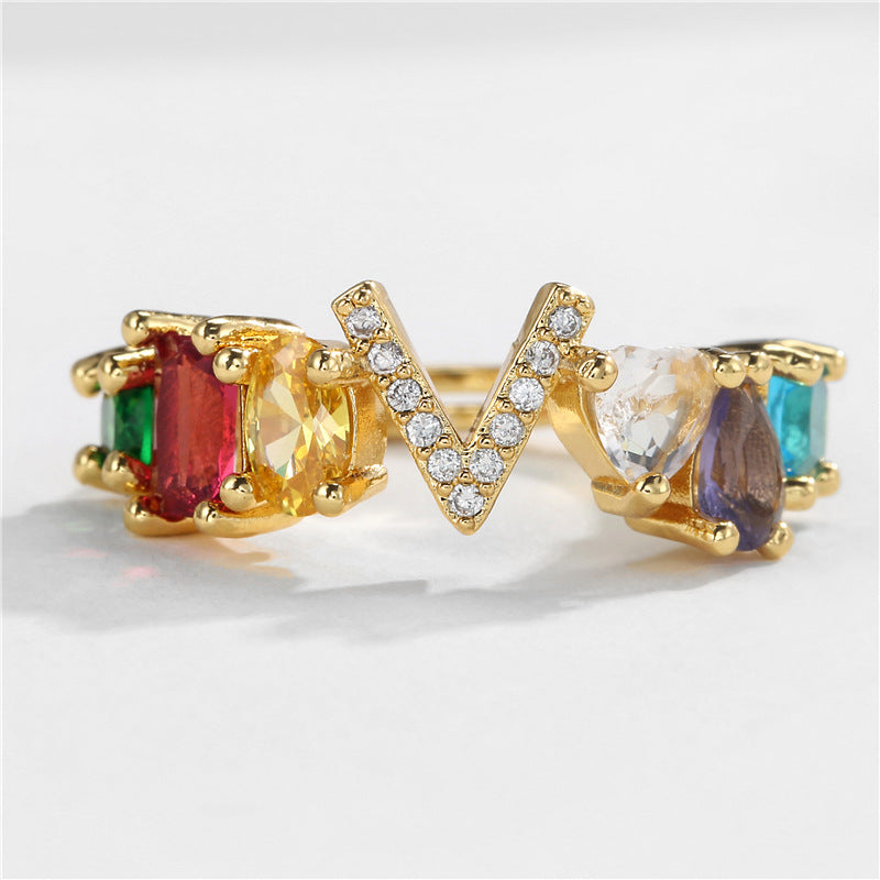 Initial Letter Ring Adjustable