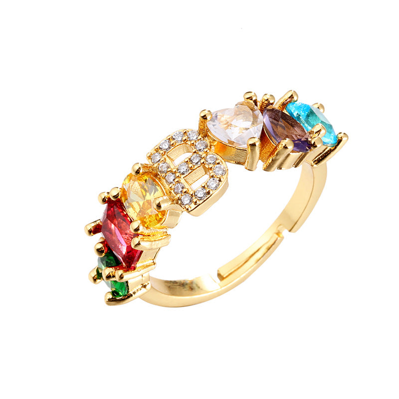 Initial Letter Ring Adjustable