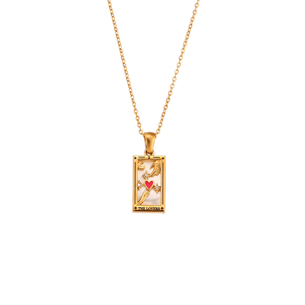 El Amante - Collar Carta Tarot