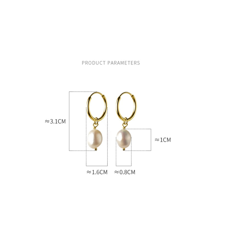 Natural Freshwater Pearl - Earring