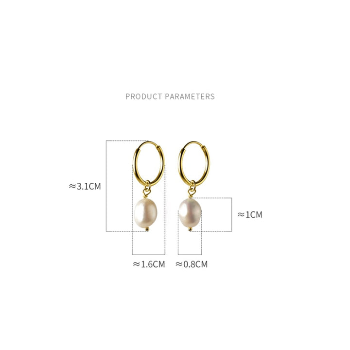 Natural Freshwater Pearl - Earring