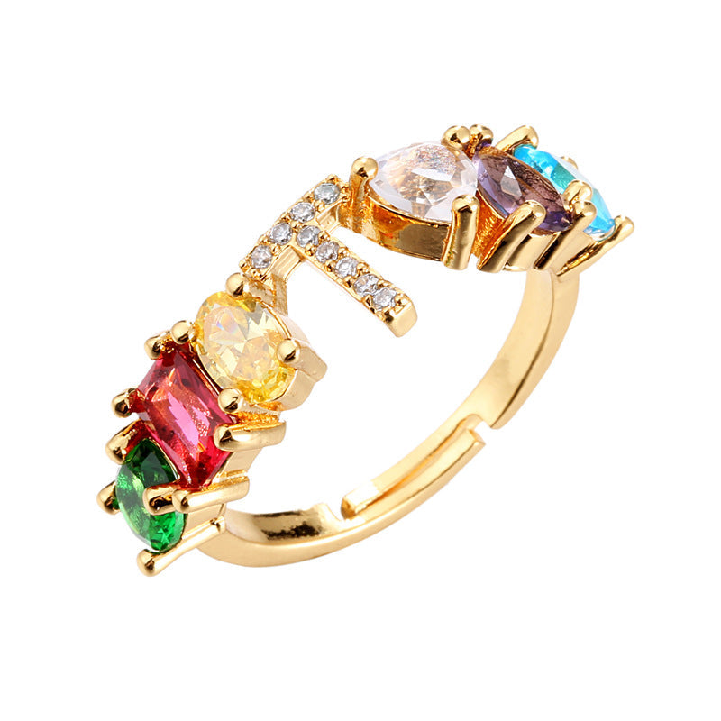 Initial Letter Ring Adjustable