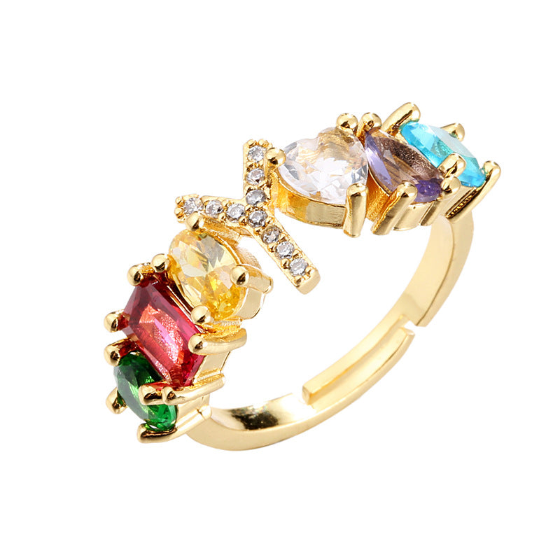 Initial Letter Ring Adjustable