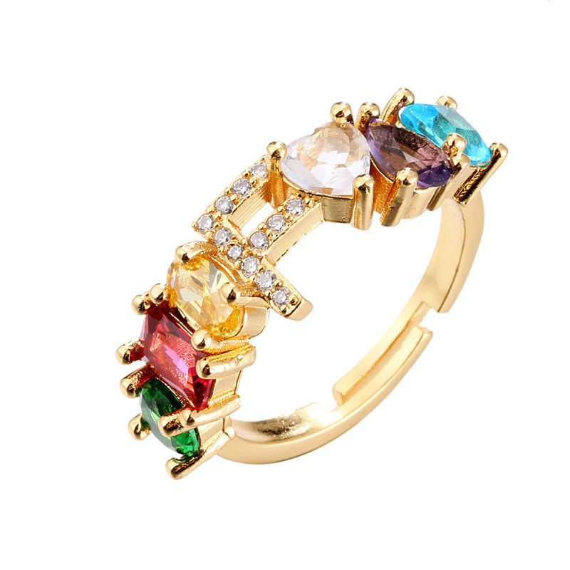 Initial Letter Ring Adjustable