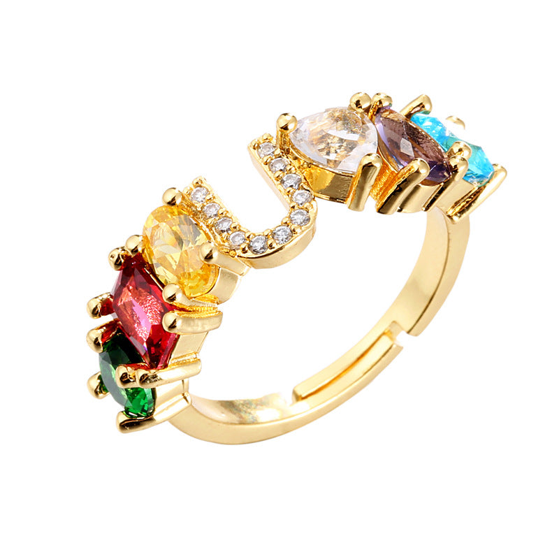 Initial Letter Ring Adjustable