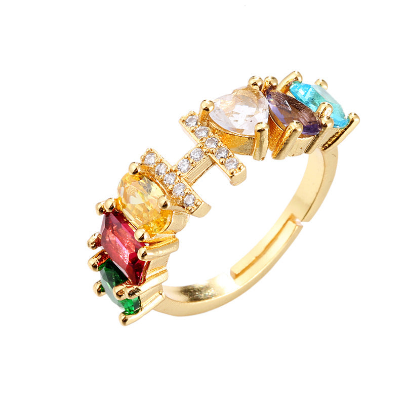Initial Letter Ring Adjustable