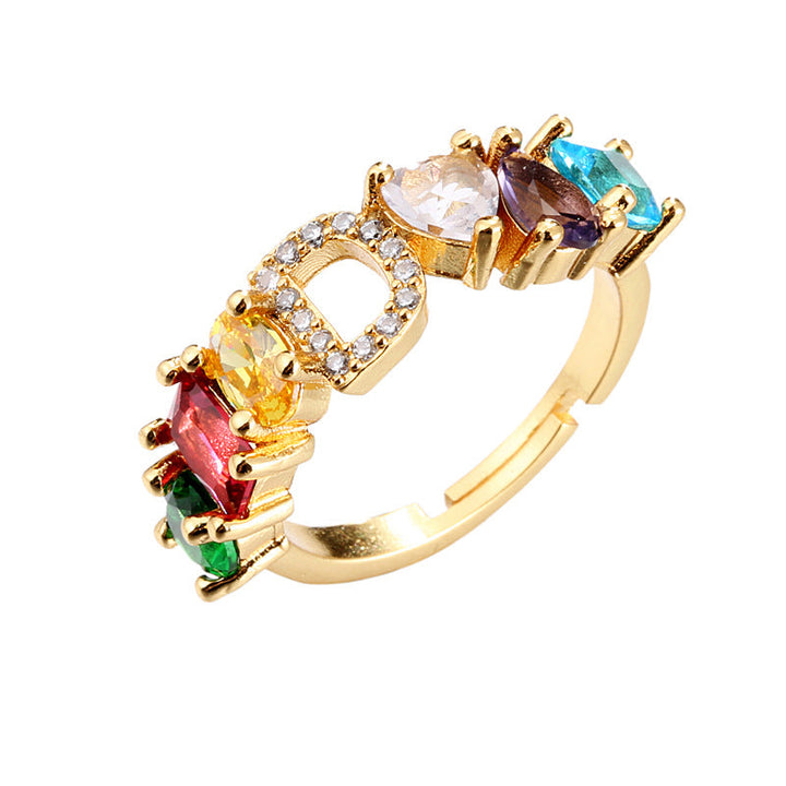 Initial Letter Ring Adjustable