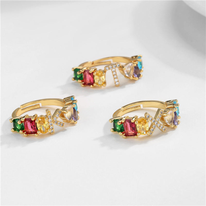 Initial Letter Ring Adjustable