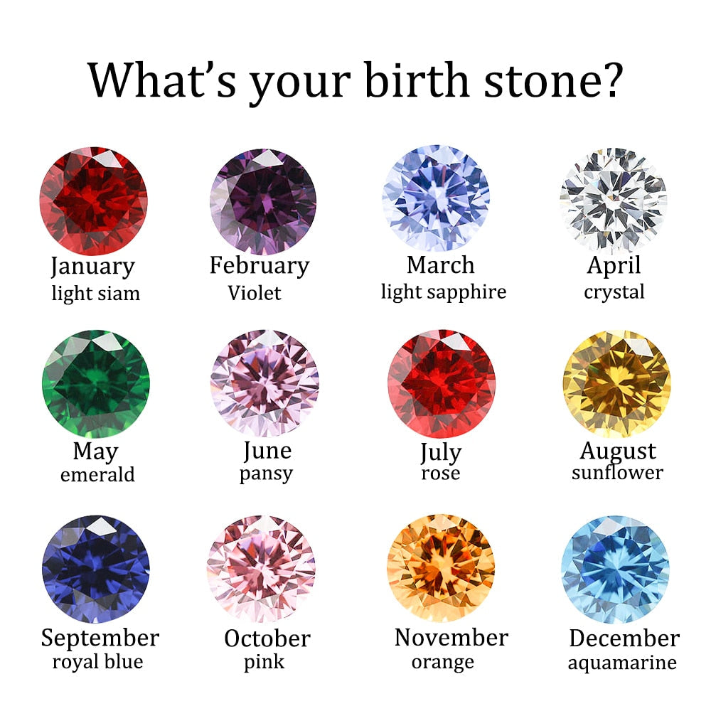 Waterdrop Birthstone Rope Chain Necklace