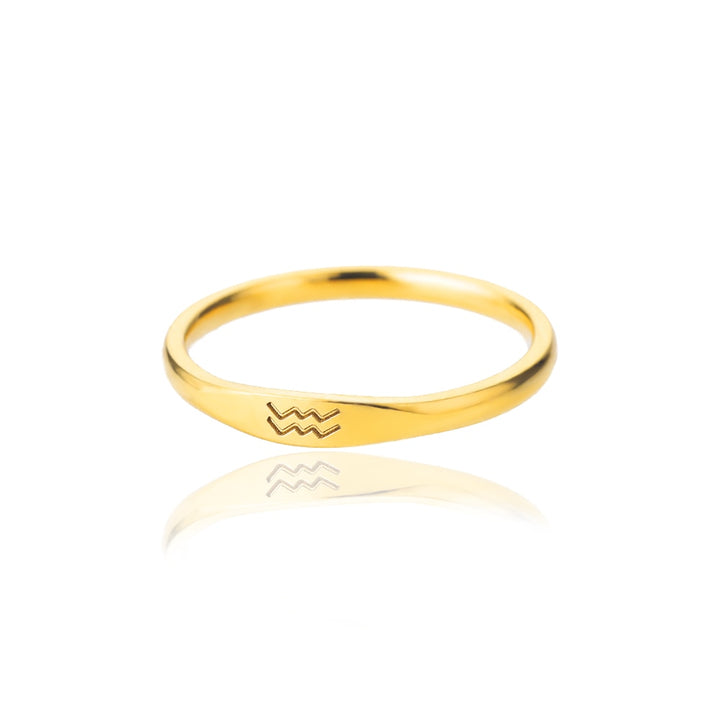 Minimalist Zodiac Sign Ring
