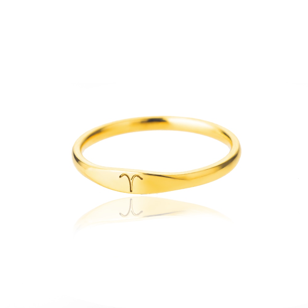 Minimalist Zodiac Sign Ring