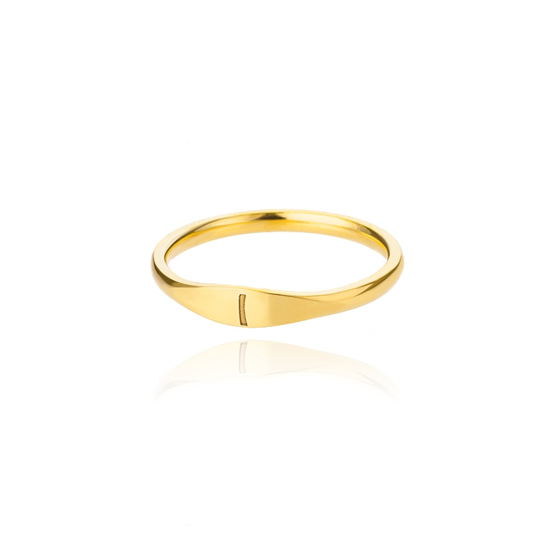 Minimalist Initial Letter Ring