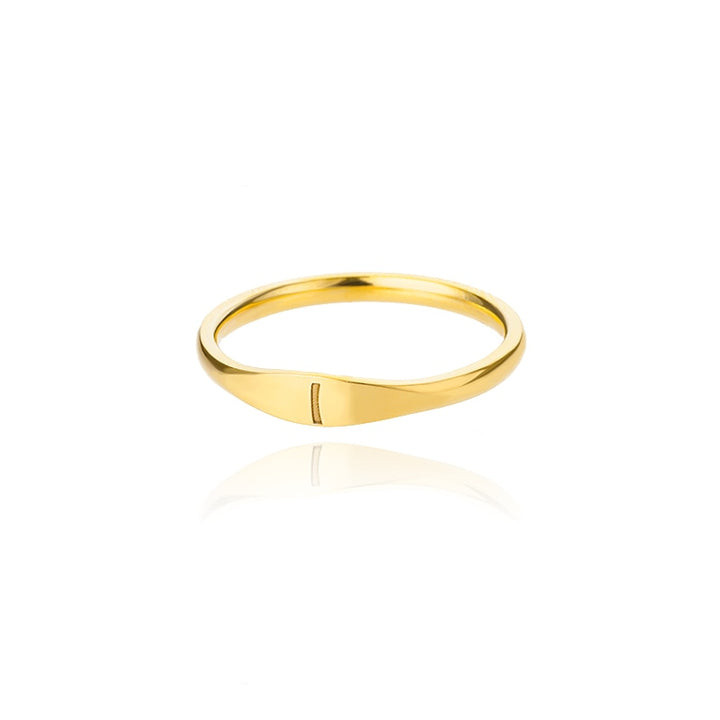Minimalist Initial Letter Ring