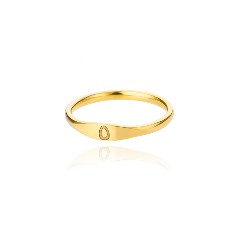Minimalist Initial Letter Ring