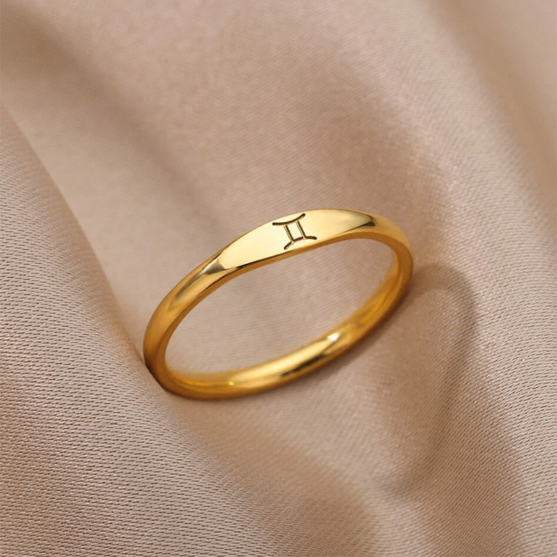 Minimalist Zodiac Sign Ring