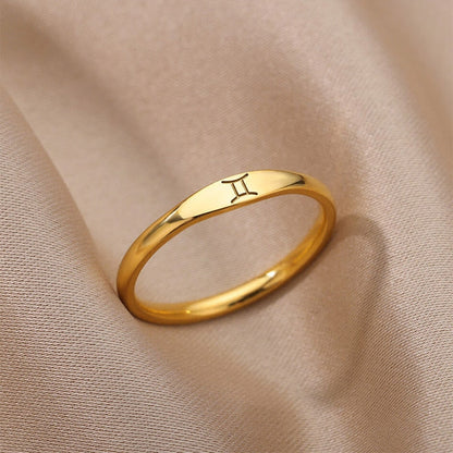 Minimalist Zodiac Sign Ring
