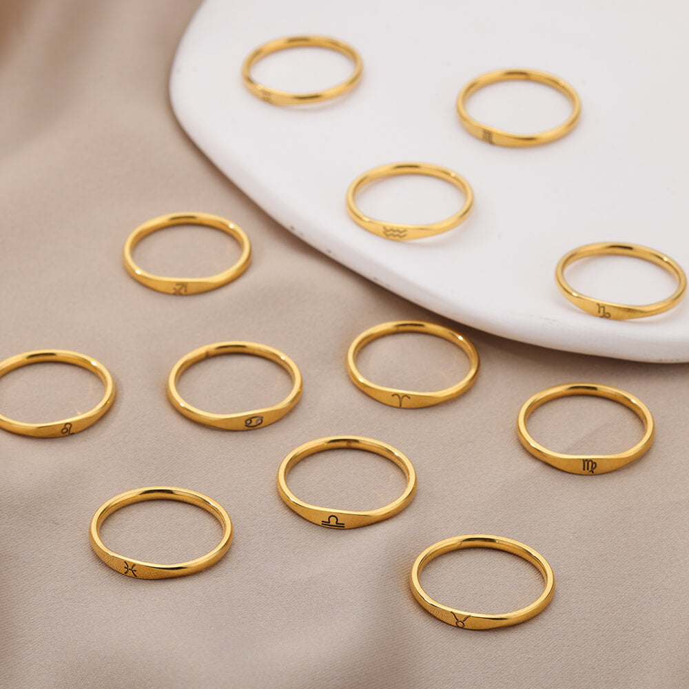 Minimalist Zodiac Sign Ring