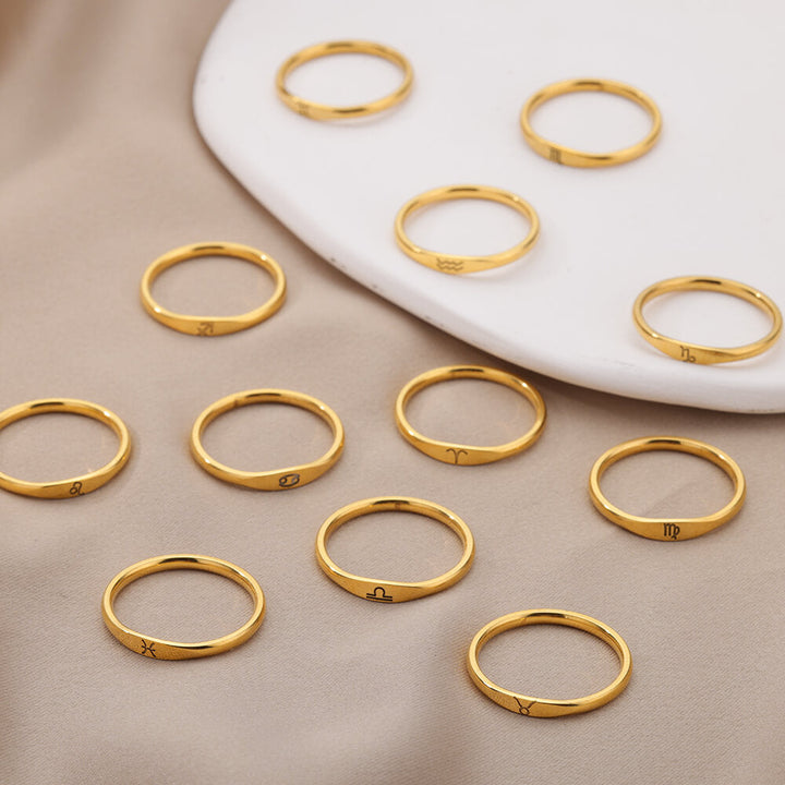 Minimalist Zodiac Sign Ring
