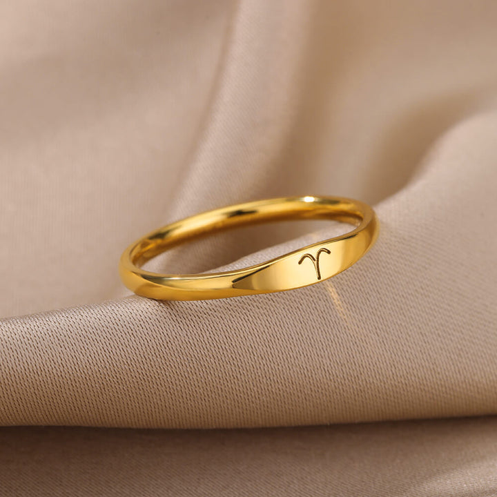 Minimalist Zodiac Sign Ring