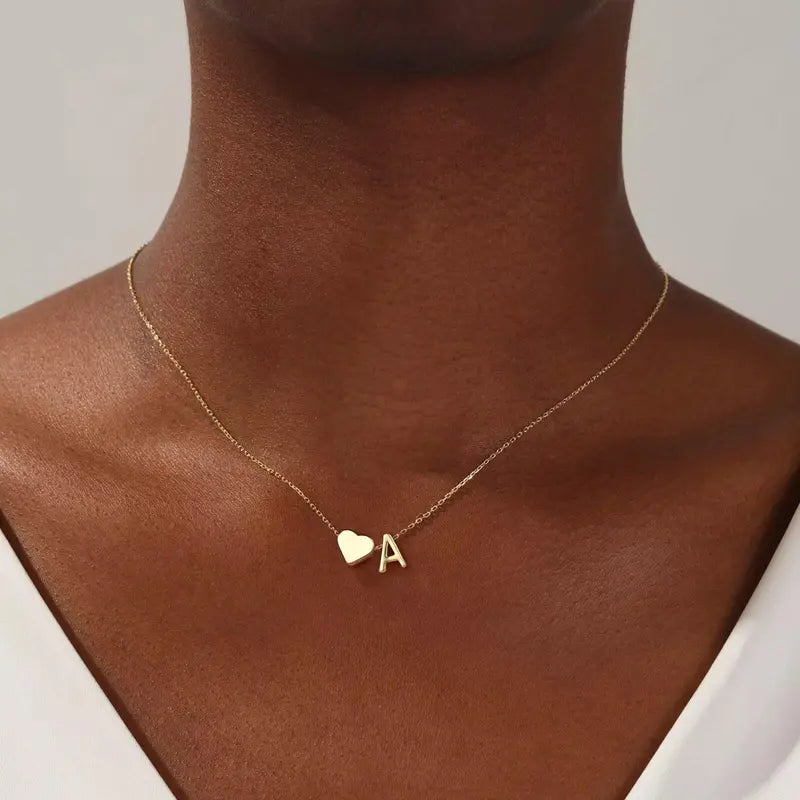 Initial Heart Necklace