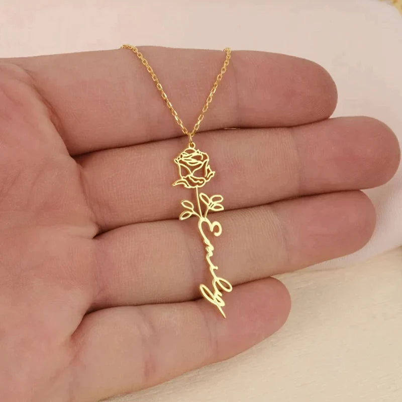 Collier Personnalisé Fleur de Naissance